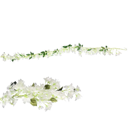 White Bougainvillea Garland - 1.6m
