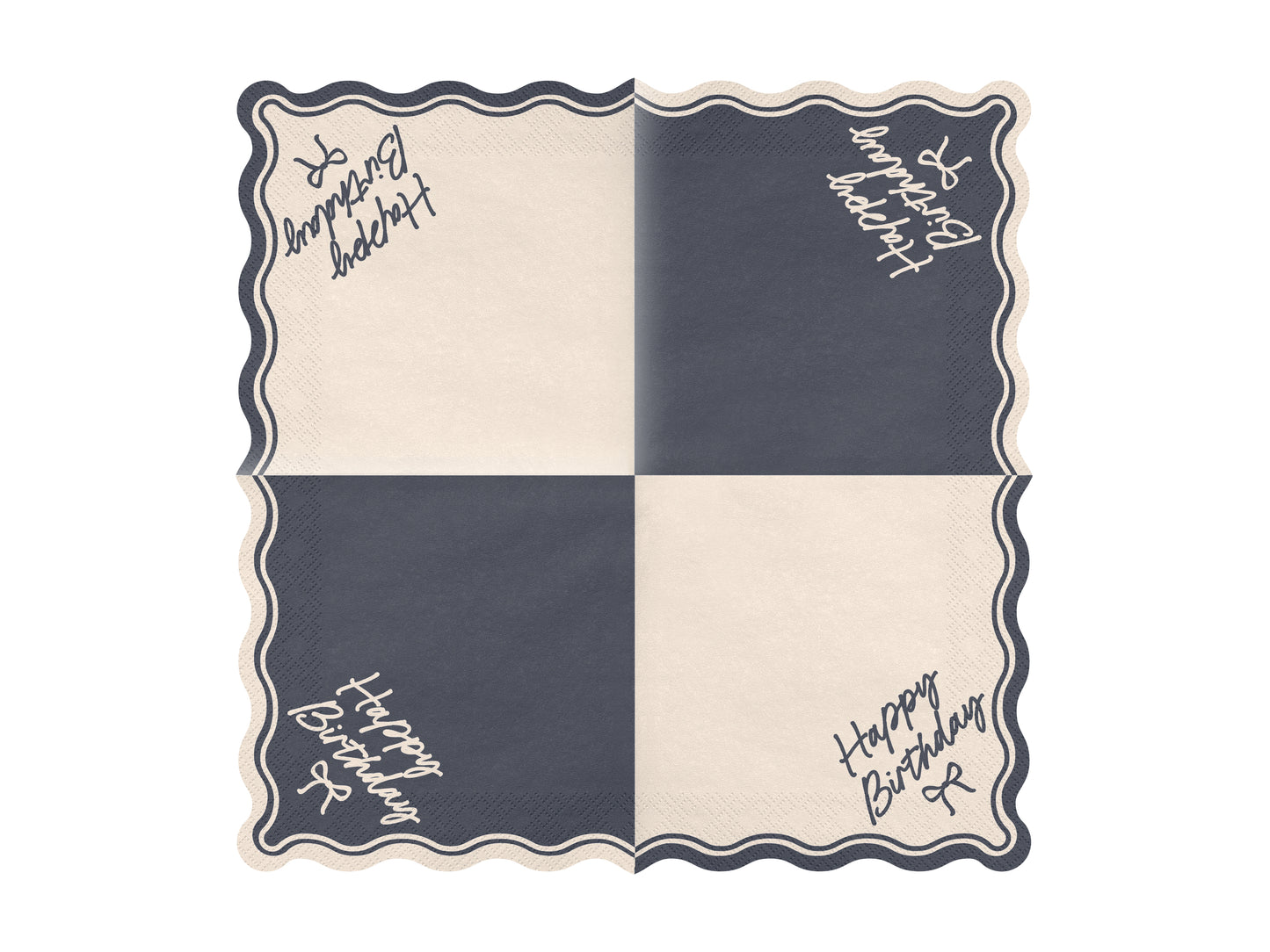 Bow Beige and Black Party Napkins