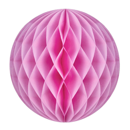 Bubblegum bright pink honeycomb paper ball uk