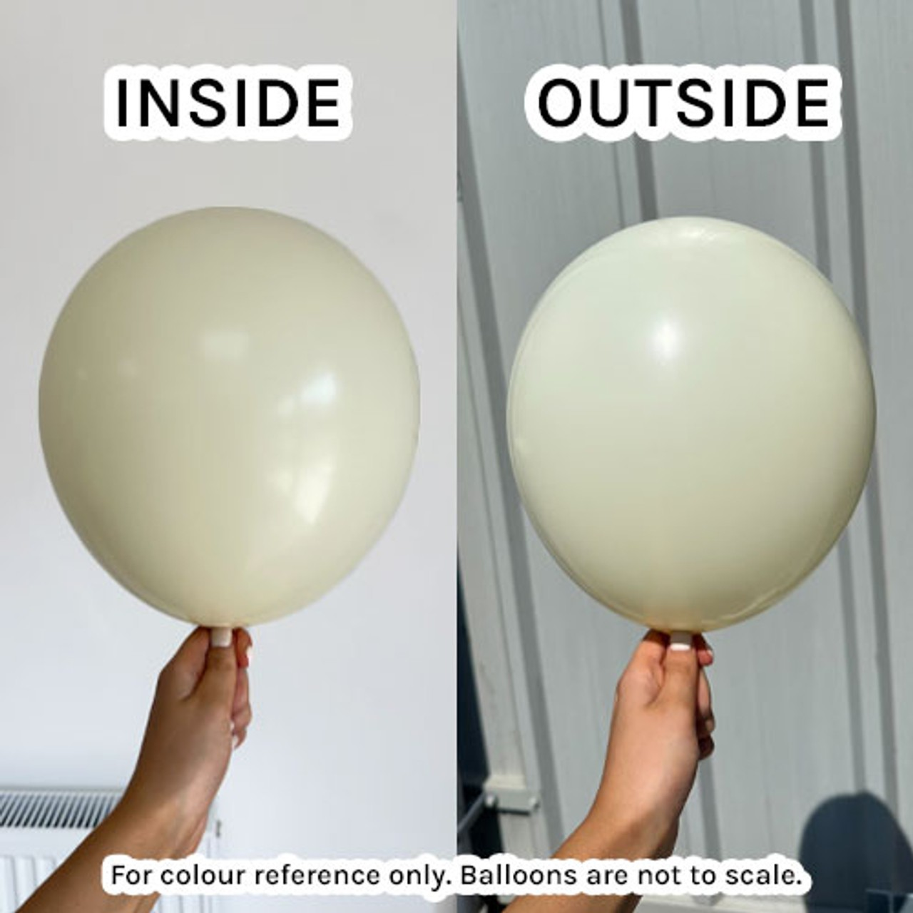 18" Round Butter Cream Coloured Latex Balloon