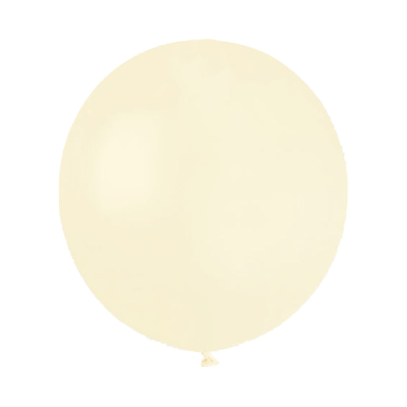18" Round Butter Cream Coloured Latex Balloon