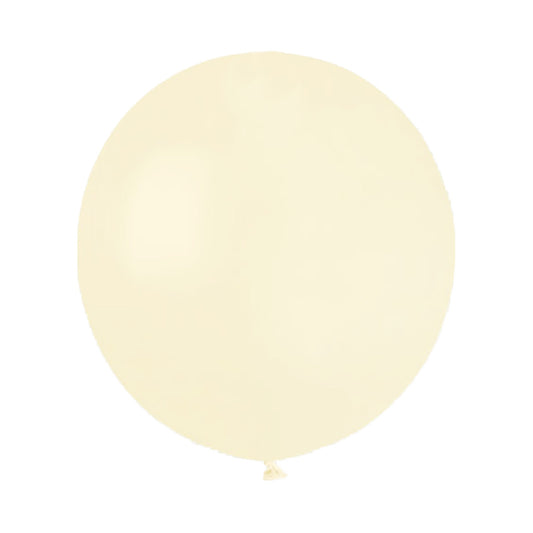 18" Round Butter Cream Coloured Latex Balloon