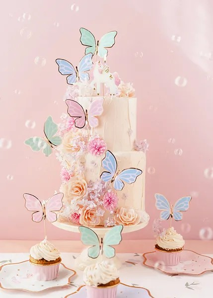 Butterfly Cake Toppers for Birthday Cakes