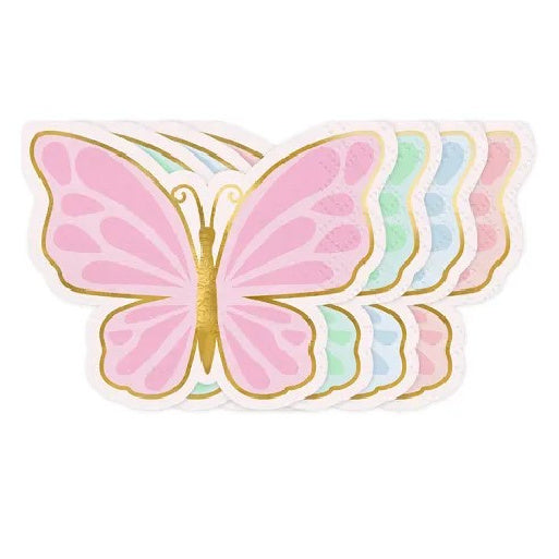 Butterfly Pastel Party Napkins UK