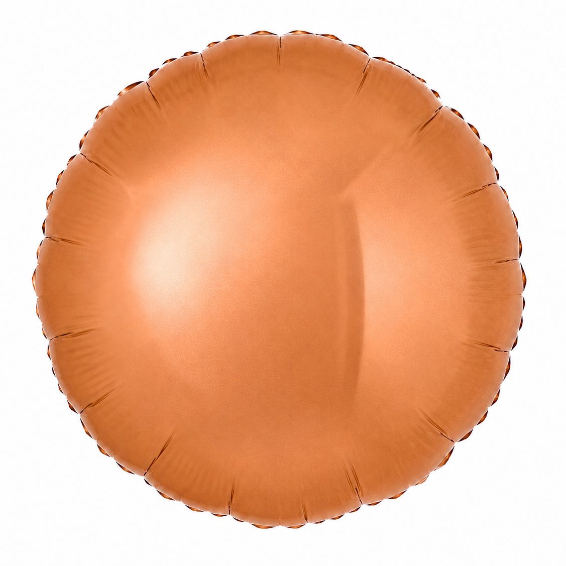 Round Foil Balloon in a caramel colour and satin finish