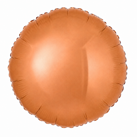 Round Foil Balloon in a caramel colour and satin finish