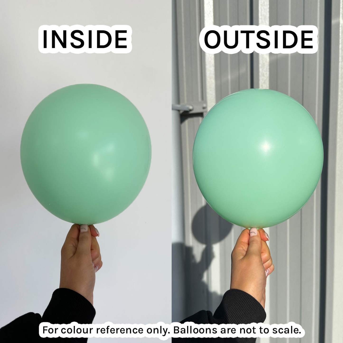 Chalk Pastel Balloons Green | Real Life Colour Image