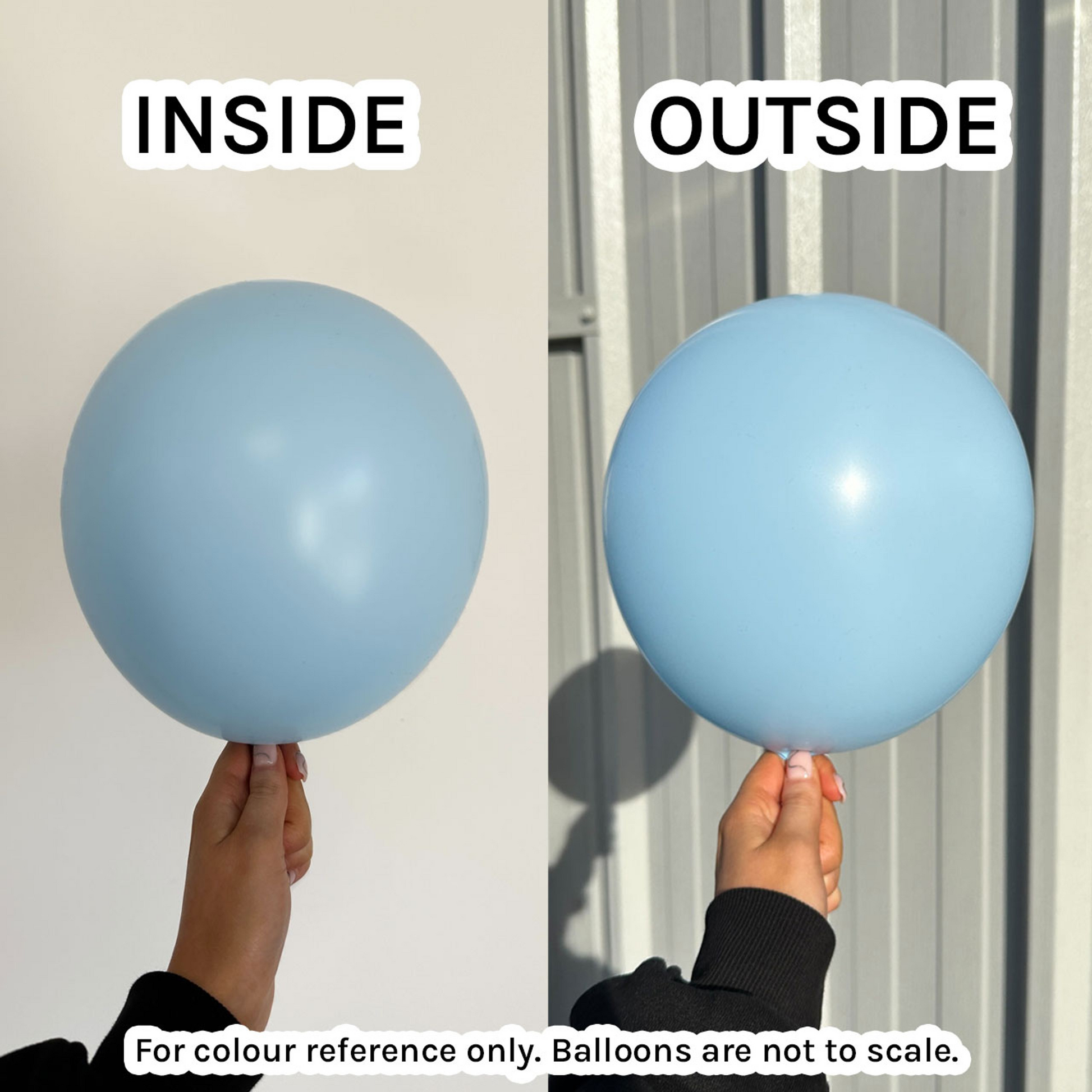 Chalk Pastel Balloons Blue | Real Life Colour Image