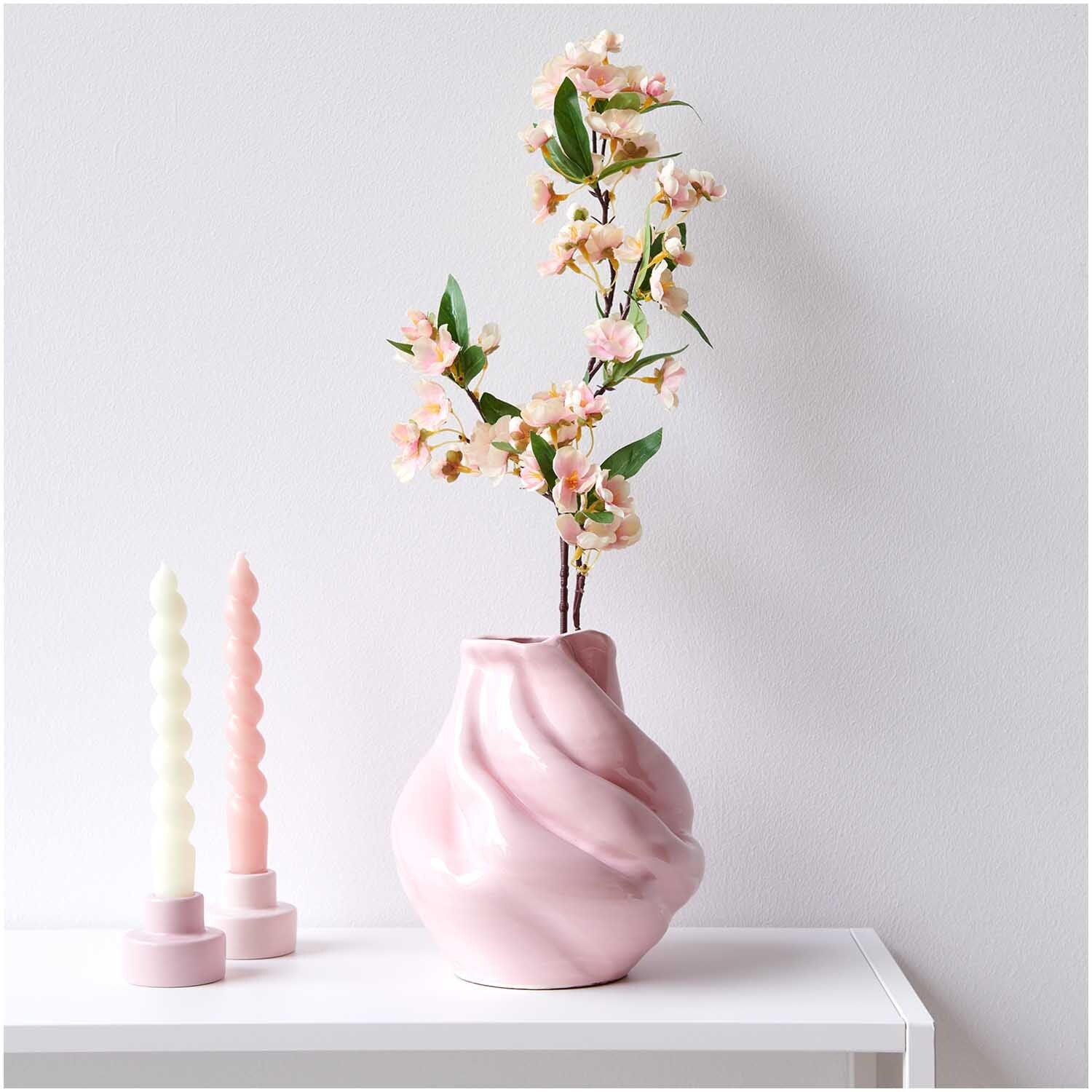 Artificial Cherry Blossom Branch 74cm | Pink & White