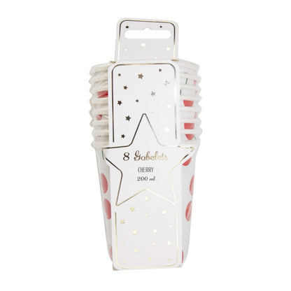 Pack of cherry-themed cups 