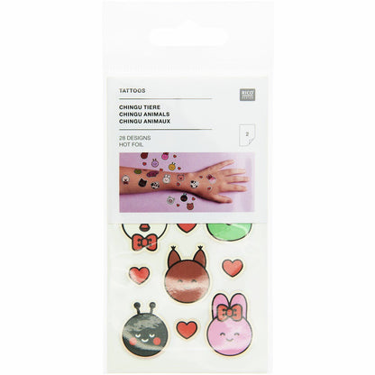 Chingu Animals Korean Kawaii Tattoos – 28pc