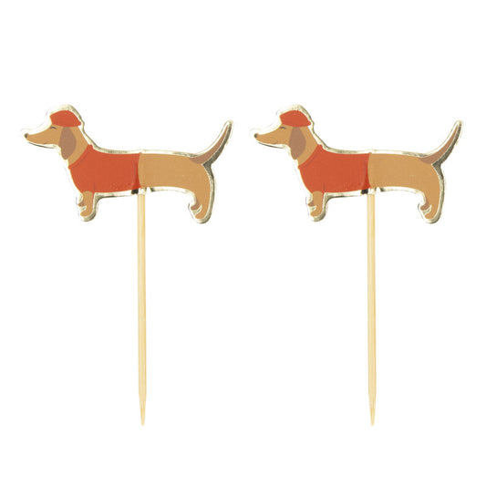 Dachshund Sausage Dog Christmas Party Picks