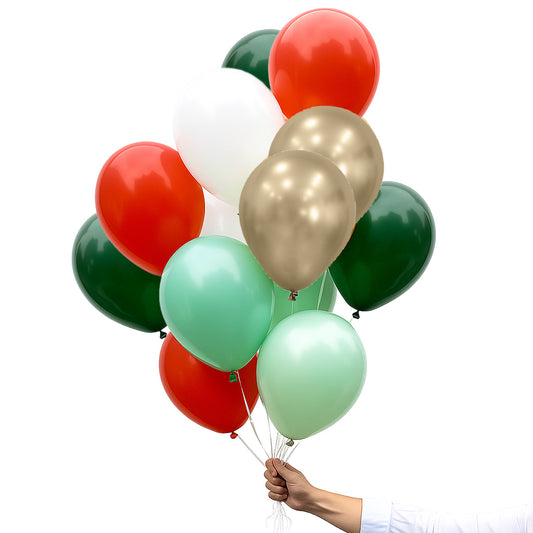 Christmas Colours Balloon bunch online
