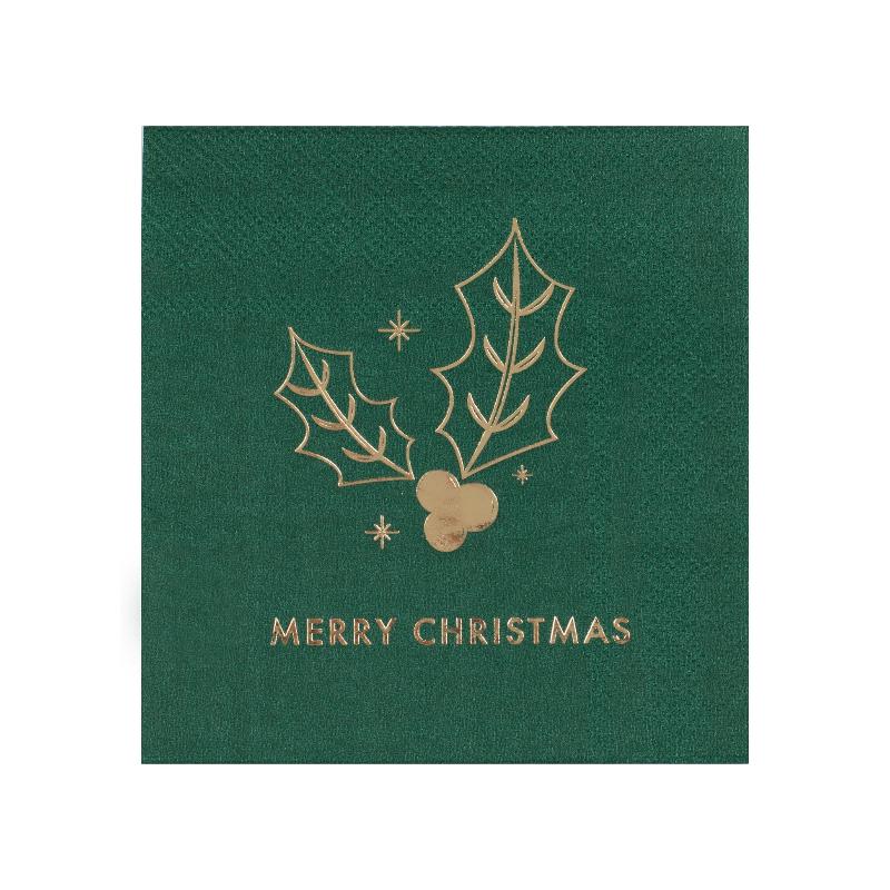 Green Christmas Paper Napkins from Ginger Ray UK