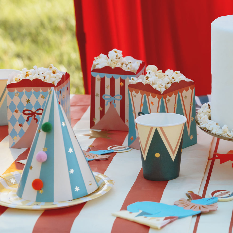 Circus Party Snack Boxes | Circus Popcorn Boxes – Pretty Little Party Shop