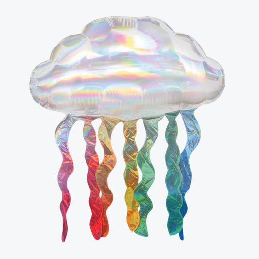 Iridescent Cloud Balloon with streamers | Foil Helium Balloons