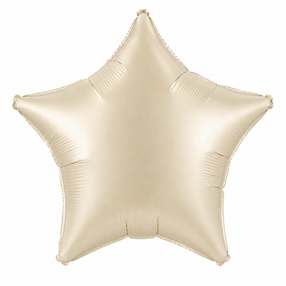 Star Foil Balloon - Cream Satin 18"