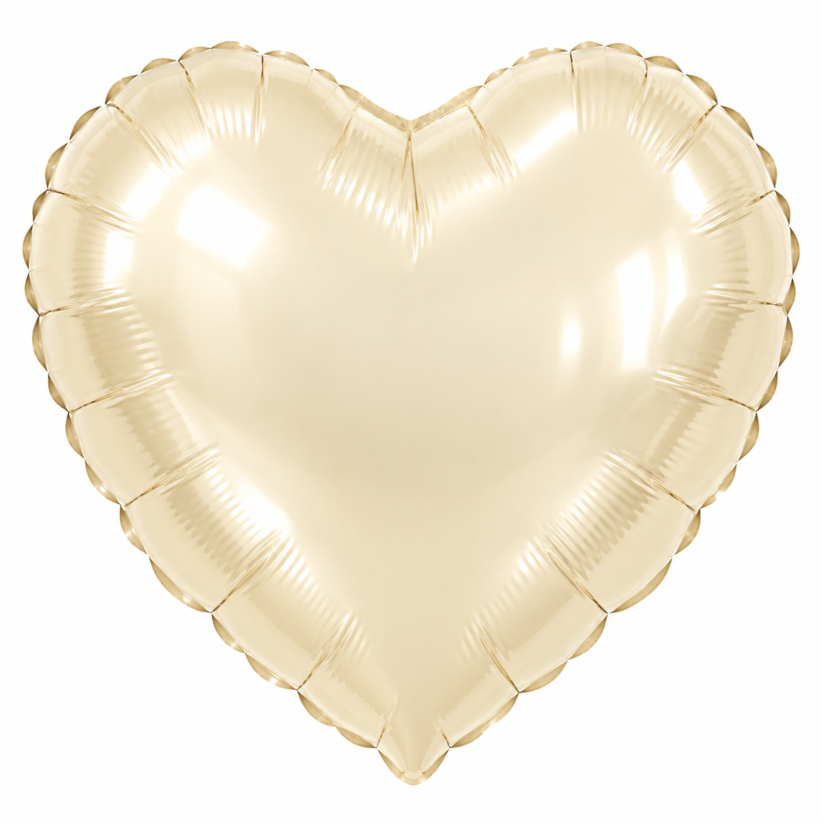 Cream satin heart shaped foil balloon