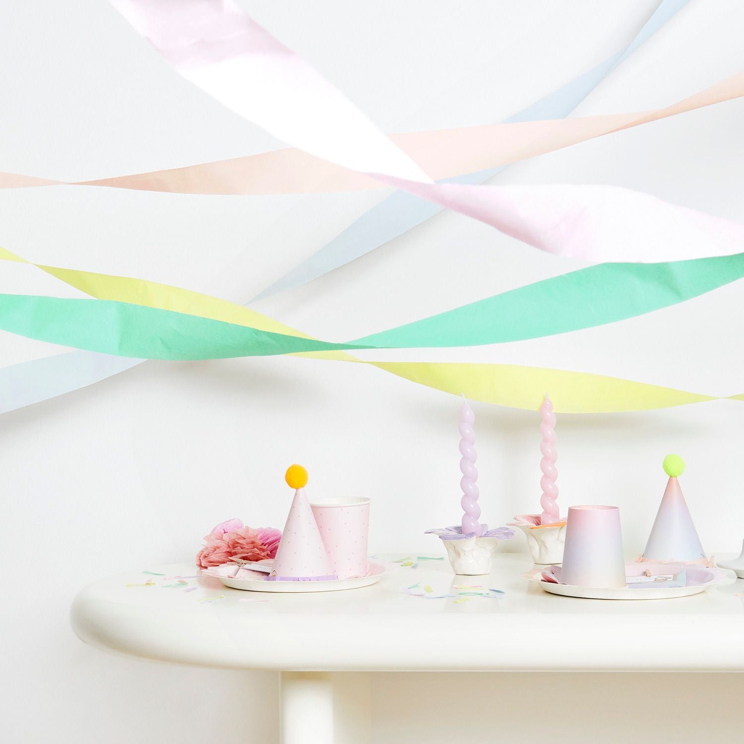 Pastel Streamer Set | Crepe Paper Streamers Pastels