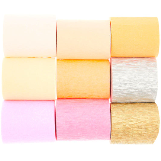 Crepe Paper Stream Mix in Blossom Pinks