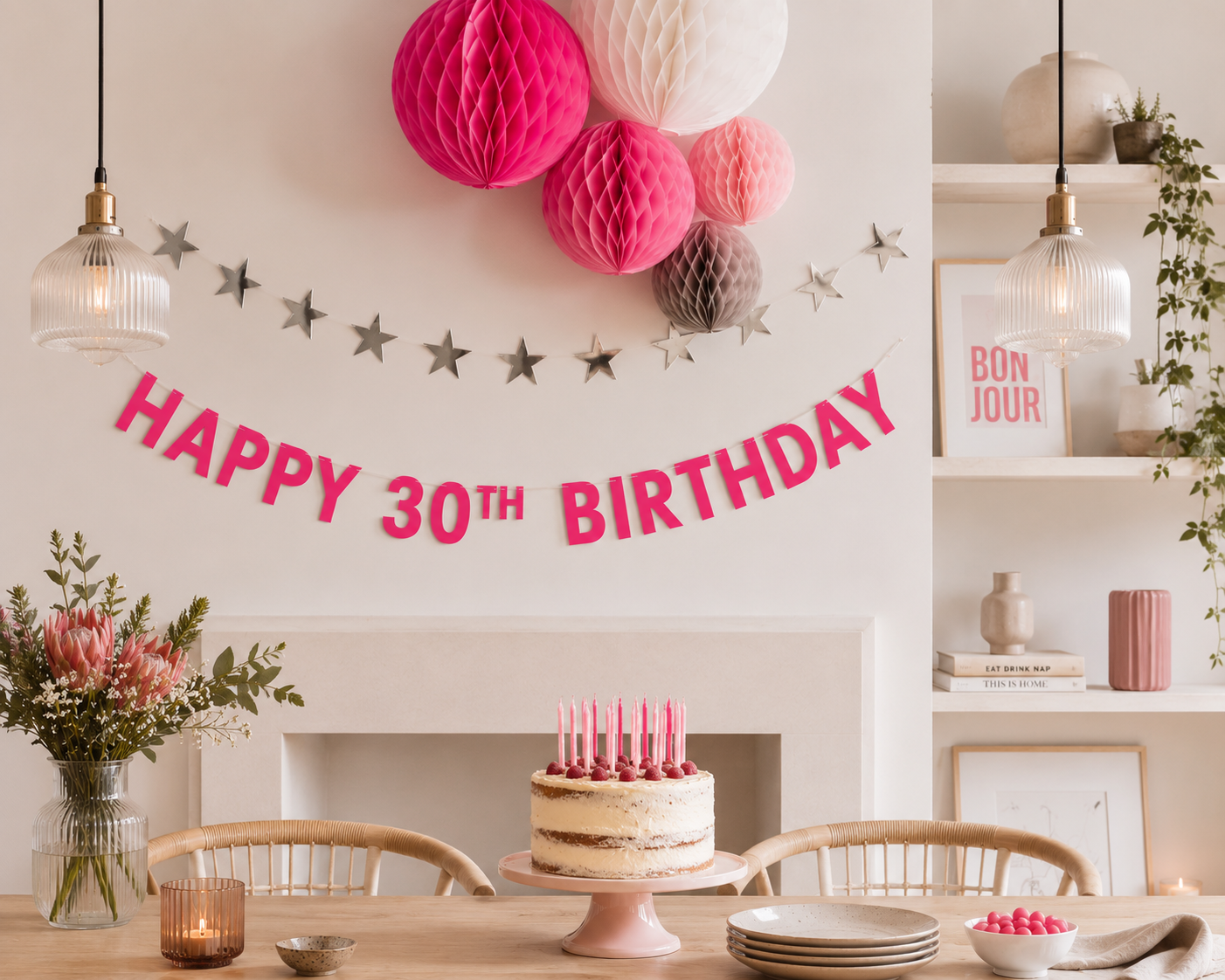 Any Age Birthday Banner | Pick Your Colour | Handmade UK
