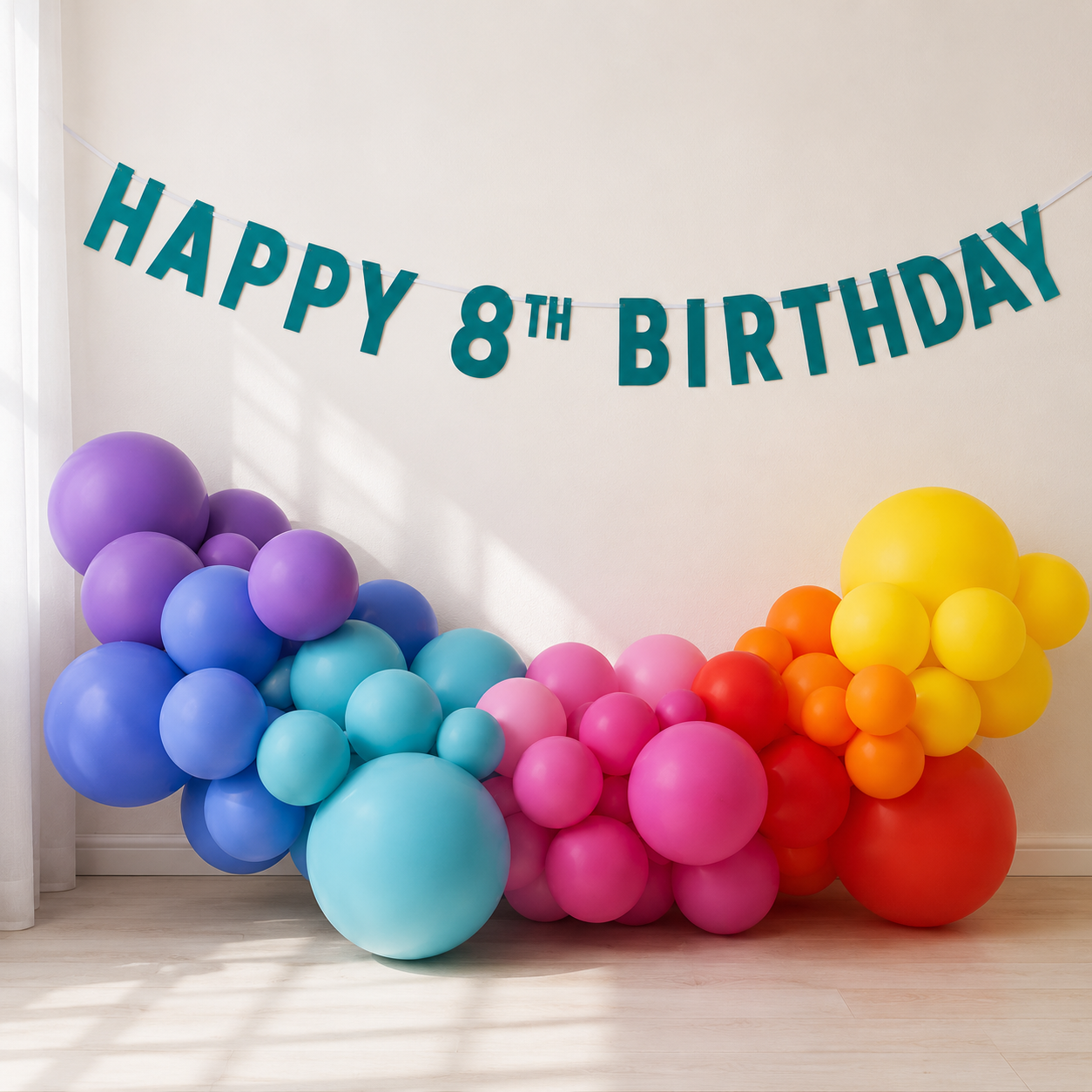 Any Age Birthday Banner - Pick Your Colour