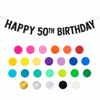Any Age Birthday Banner | Pick Your Colour | Handmade UK
