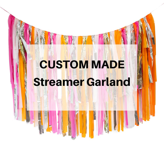 Custom Made Streamer Garland Fringe Backdrop
