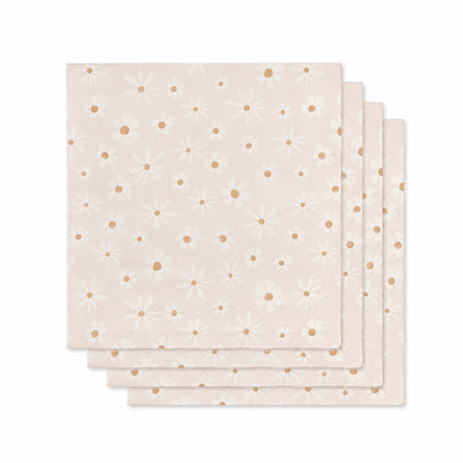 Pink Daisy Paper Party Napkins