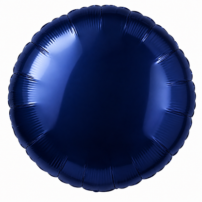 Dark Blue Round Foil Balloon by Qualatex