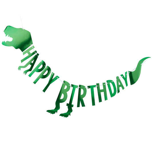 Green Dinosaur Garland by Ginger Ray UK