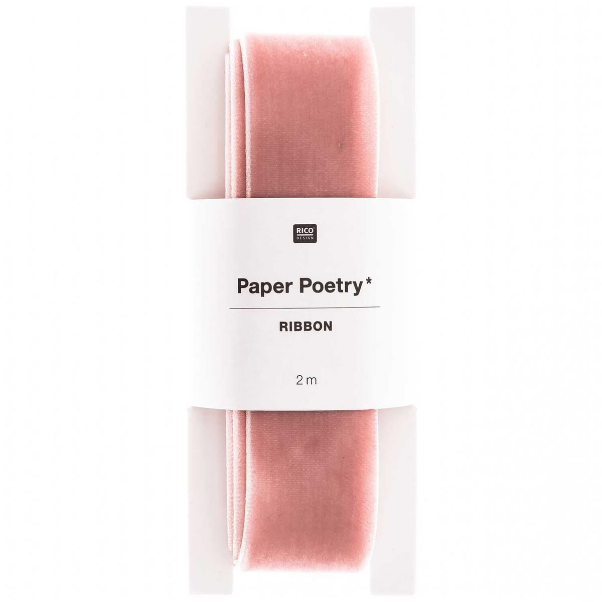 Soft pink velvet ribbon 25mm wide for bows and gift wrapping