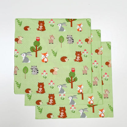 Woodland Bunny & Friends Napkins | Easter Napkins UK