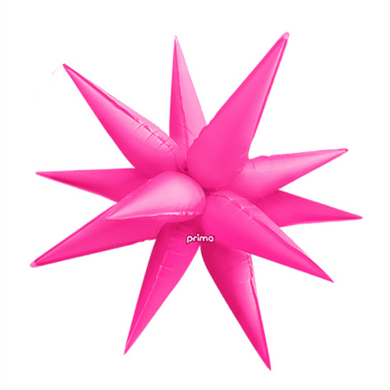Neon Pink Starburst Balloon