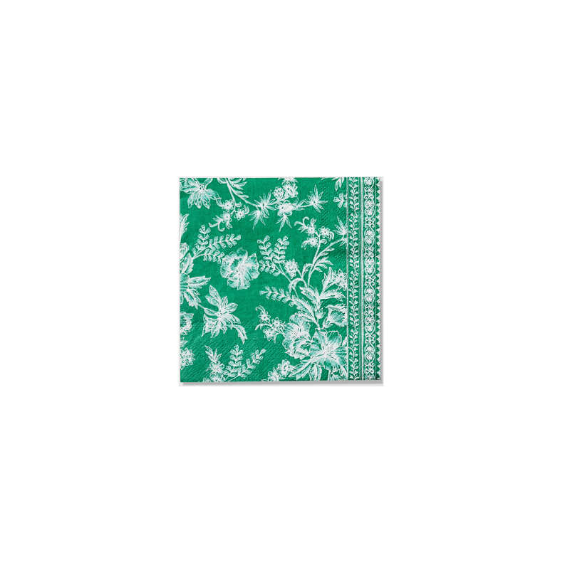 Emerald Green Toile Paper Napkins | Paper Napkins for Special occasions