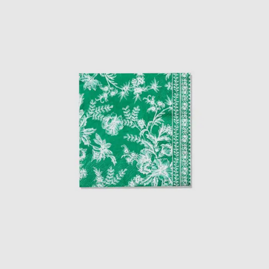 Emerald Green Toile Paper Napkins | Paper Napkins for Special occasions