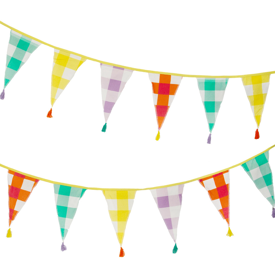 Fabric Gingham Bunting - Talking Tables - Pretty Little Party Shop