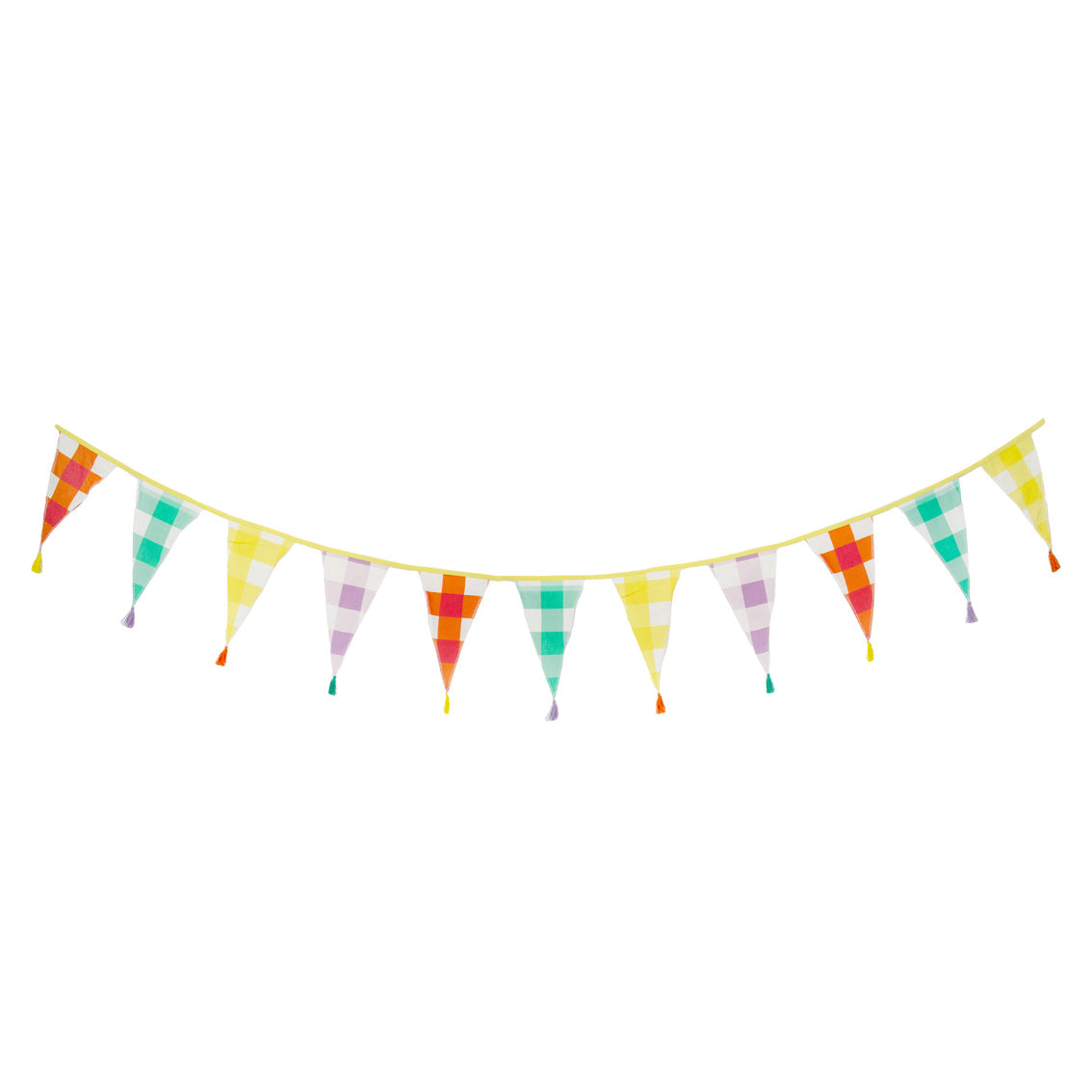 Fabric Gingham Bunting - Talking Tables - Pretty Little Party Shop