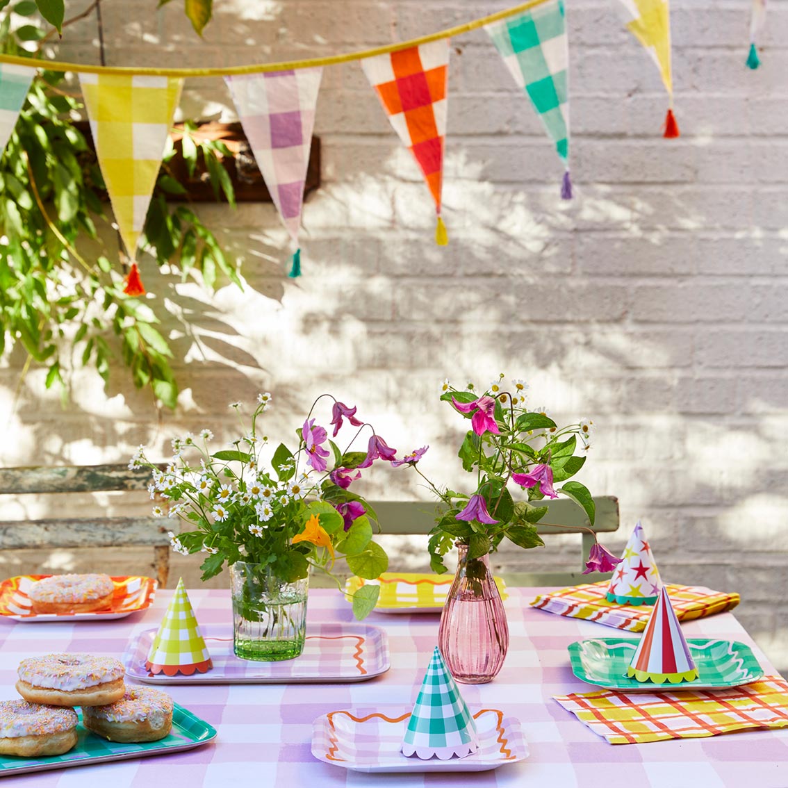 Gingham Fabric Bunting (3m)