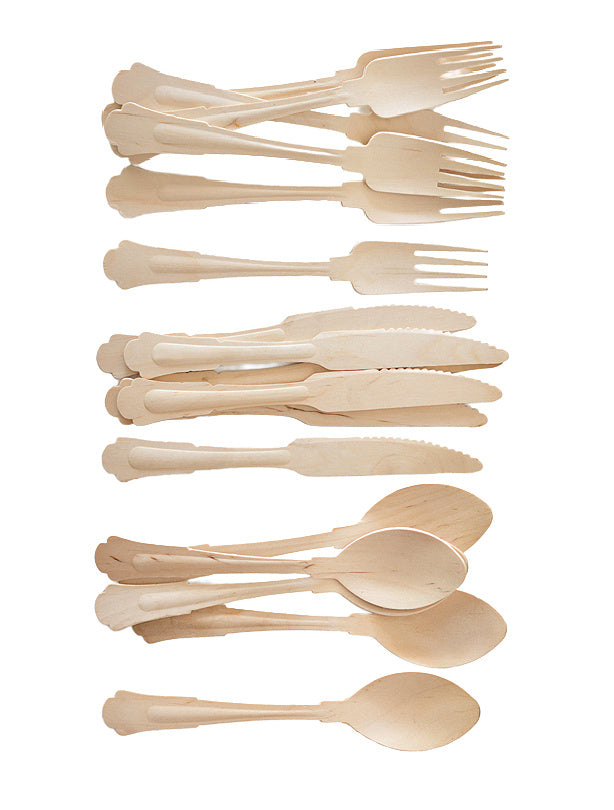 Elegant Eco-Friendly Disposable Cutlery | Birch wood Cutlery
