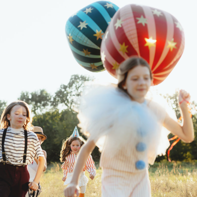 Striped Foil Balloons - Circus Theme Balloons