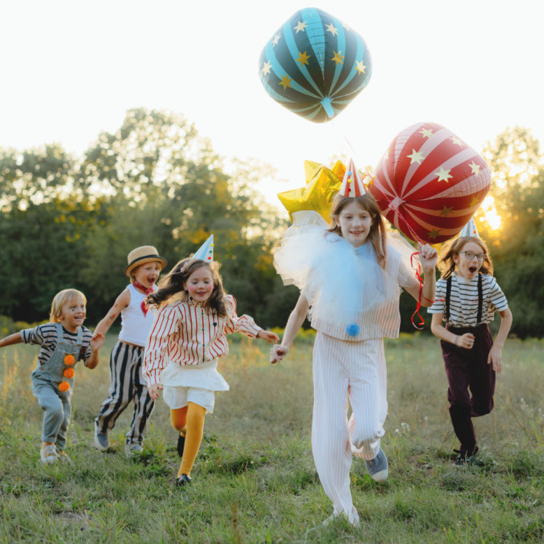 Striped Foil Balloons - Circus Theme Balloons