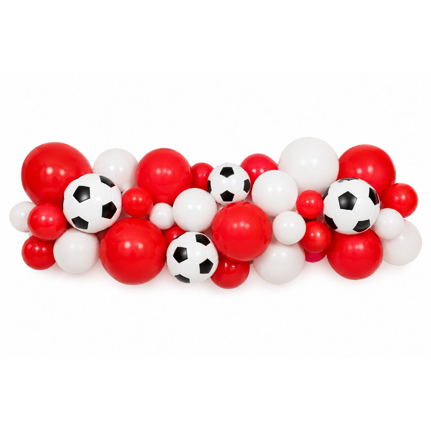 Red and white Football World Cup Balloon Garland Kit