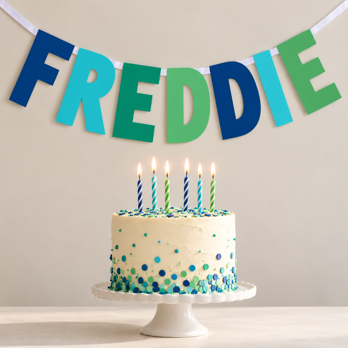 Giant Personalised Name Banner for Birthdays