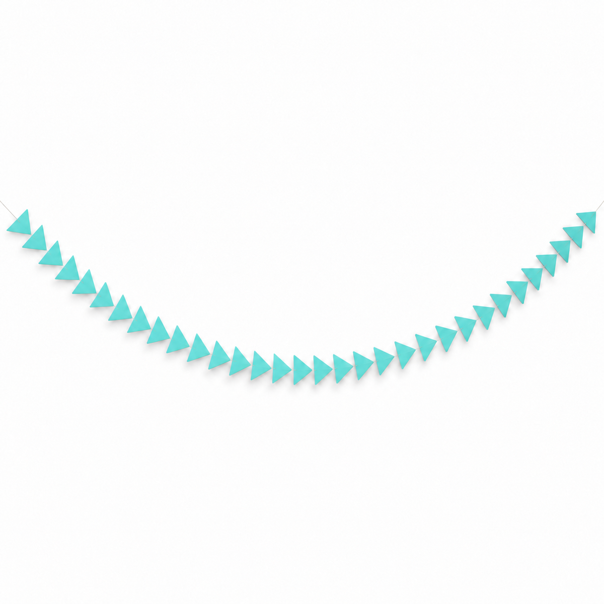 Aqua Blue Triangle Garland Decoration