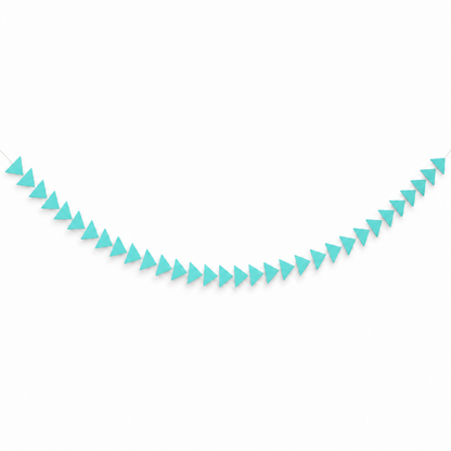 Aqua Blue Triangle Garland Decoration