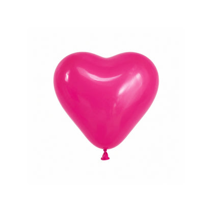 Little heart shaped latex balloons - Fuchsia