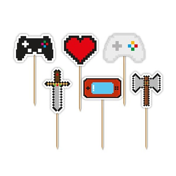 Gaming Party Cake Toppers