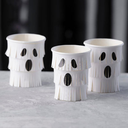 Ghost Fringed Party Cups | Ginger Ray Halloween