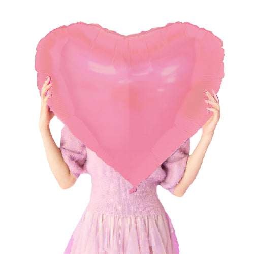 Giant Matte Pink Heart Foil Balloon 36"